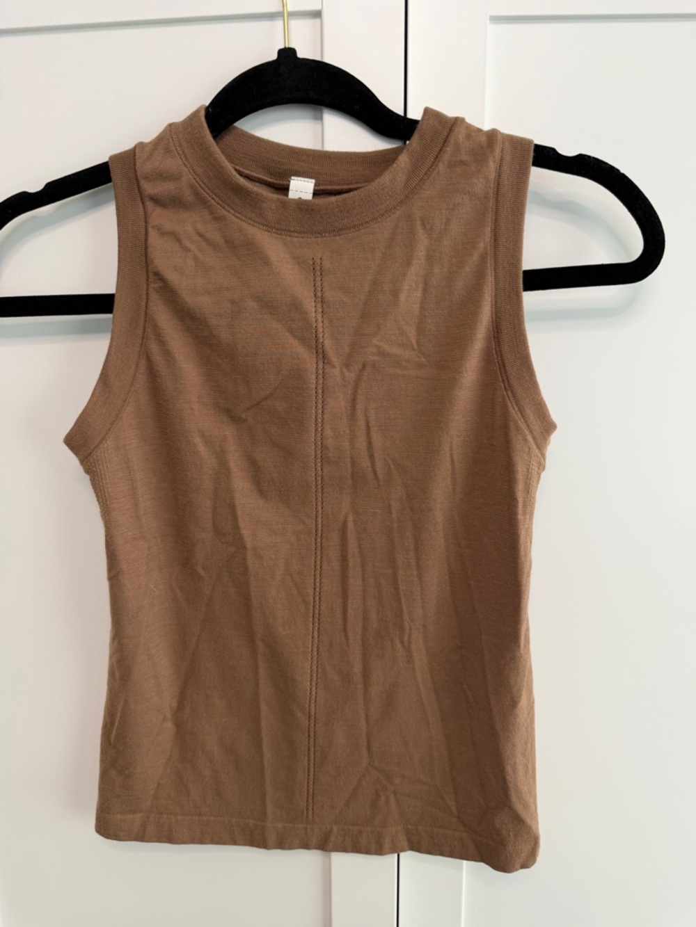 Athleta Brown Center-Seam muscle Tank